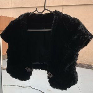 Black fur outer